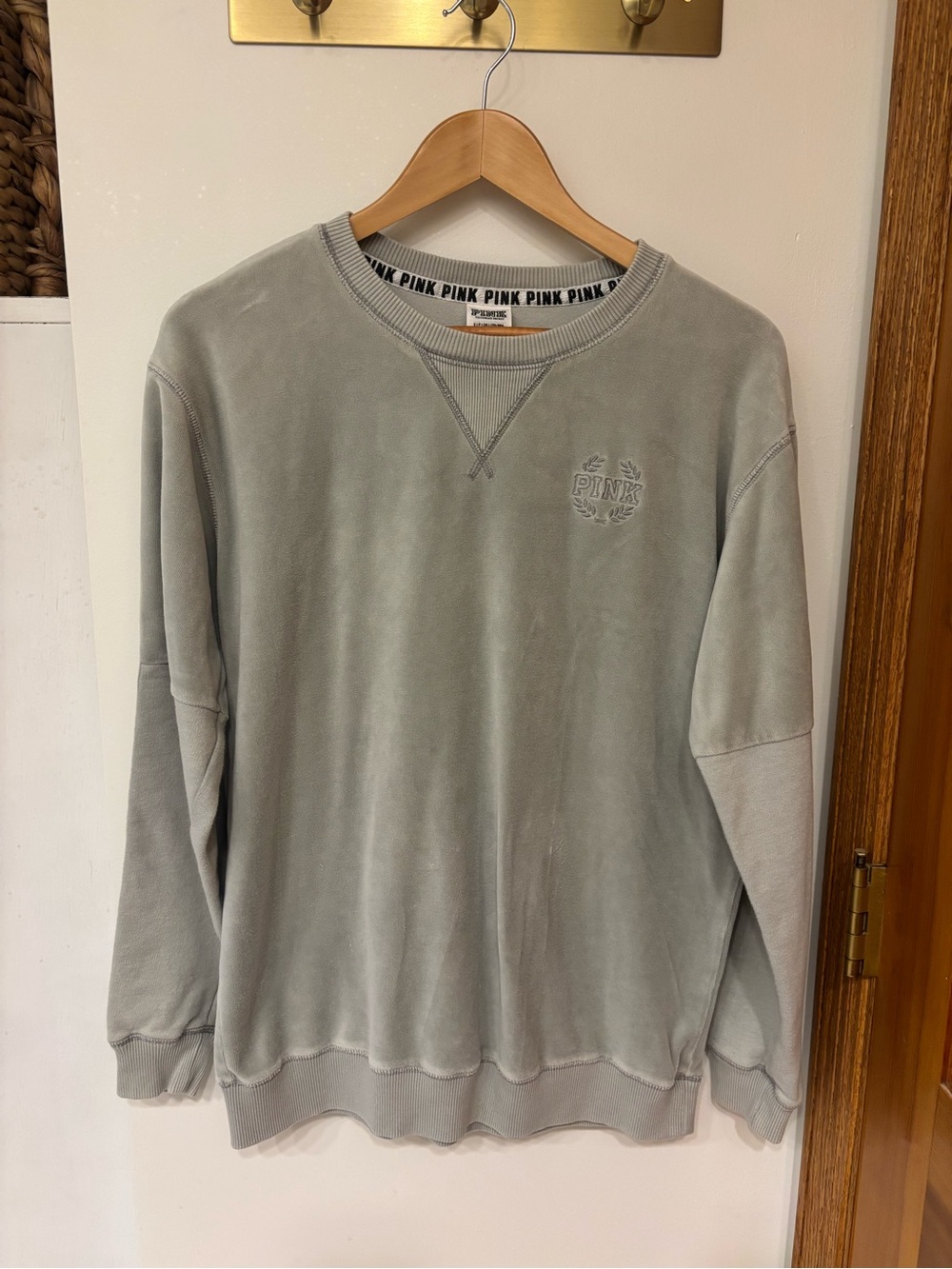 PINK Victoria’s Secret velour sweatshirt. Size small.